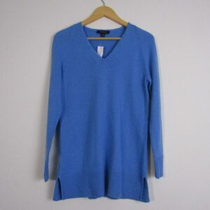 Ann Taylor Sweater XS Blue Wool Knit Cozy Romantic Classic Capsule Wardrobe